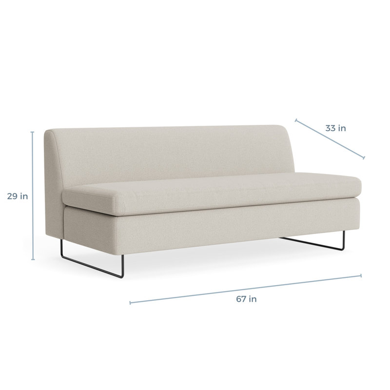 MTO - Clyde 67" Sofa w/ Black Legs, Kelso Sand
