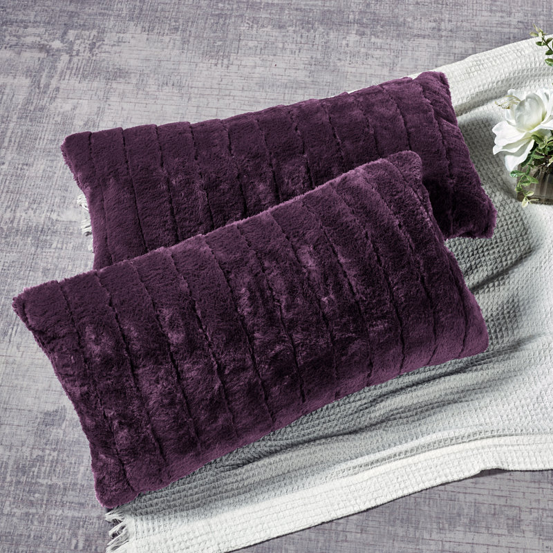 Super Mink Polyester Zip Pillow Cover, Blackberry