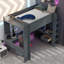 Lit mezzanine double pleine grandeur avec bureau, tablettes multiples, DEL et station de charge