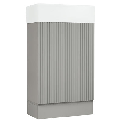 Meuble-lavabo 18,6 po avec lavabo, meuble-lavabo avec tablette à deux niveaux, orienté vers la gauche ou vers la droite