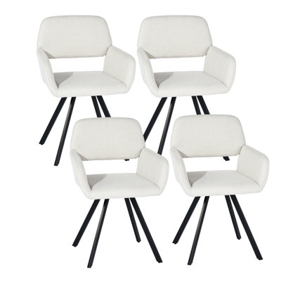 Chaise de salle à manger pivotante 4 pièces pour l'extérieur