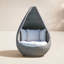 Fauteuil en osier gris