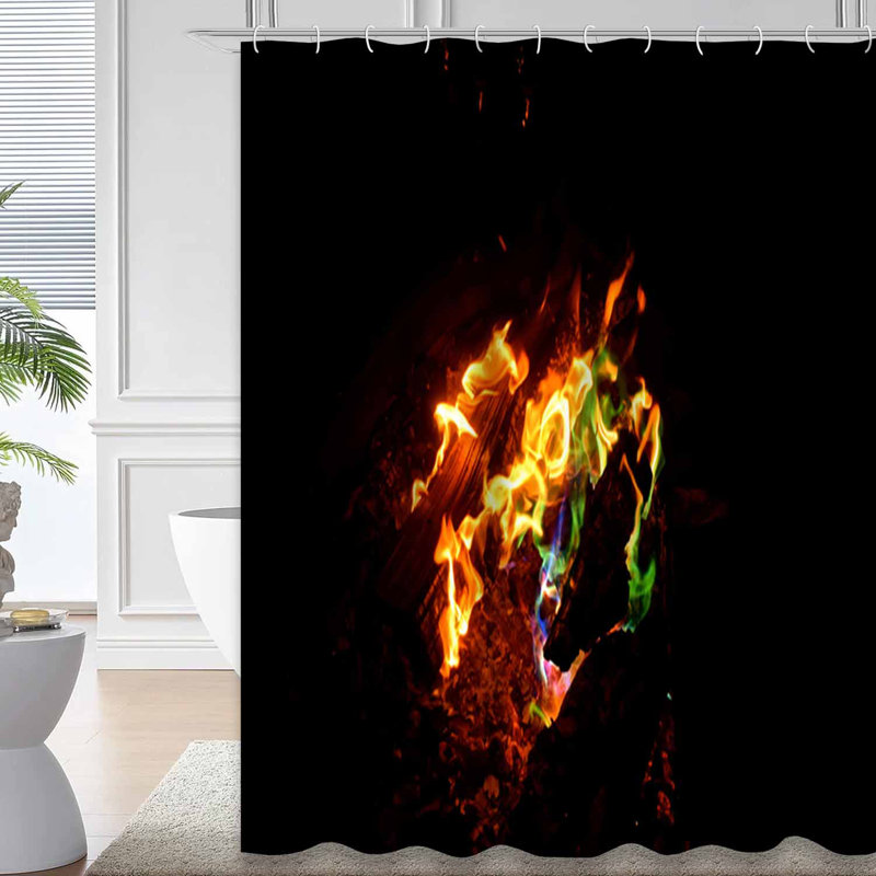 Été camping coloré Just Fire avec 12 crochets, L 72 po x l 78 po