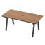 Chamblee Outdoor Rectangle 67 Inch Aluminum Alloy Dining Table For Patio-124541568