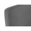 Chaise de bureau en cuir gris pour bureau, hauteur de bar, structure en métal noir pour utilisation debout, construction