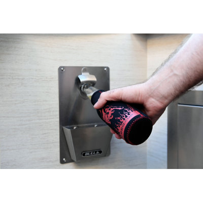 Bull Outdoor Products Stainless Steel Bottle Opener with Detachable Cap Catch