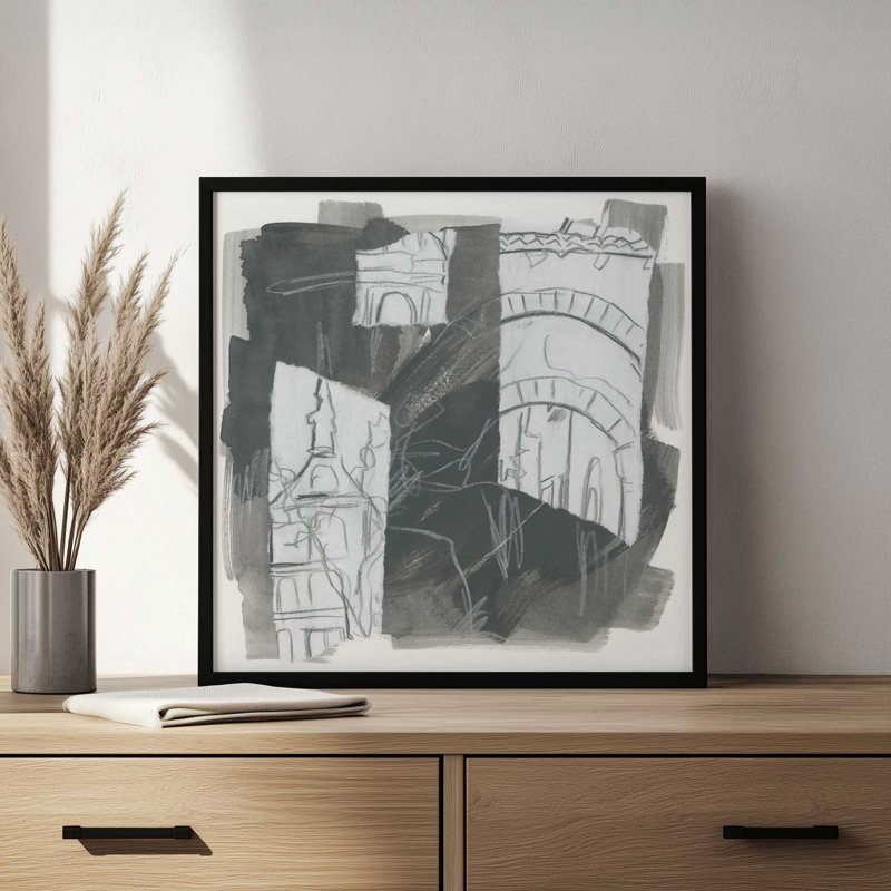 «Street Shadows II» par June Erica Vess, reproduction d'art, H 12 po x l 12 po, Doré