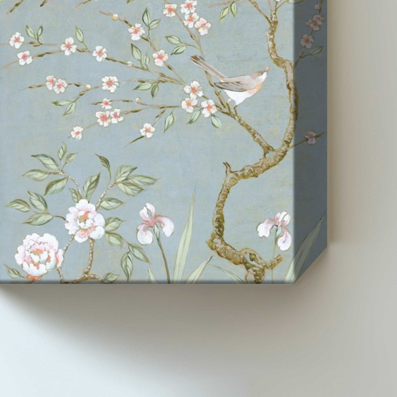«Spring Mural I Blue» par Julia Purinton, impression sur toile, H 24 po x l 24 po