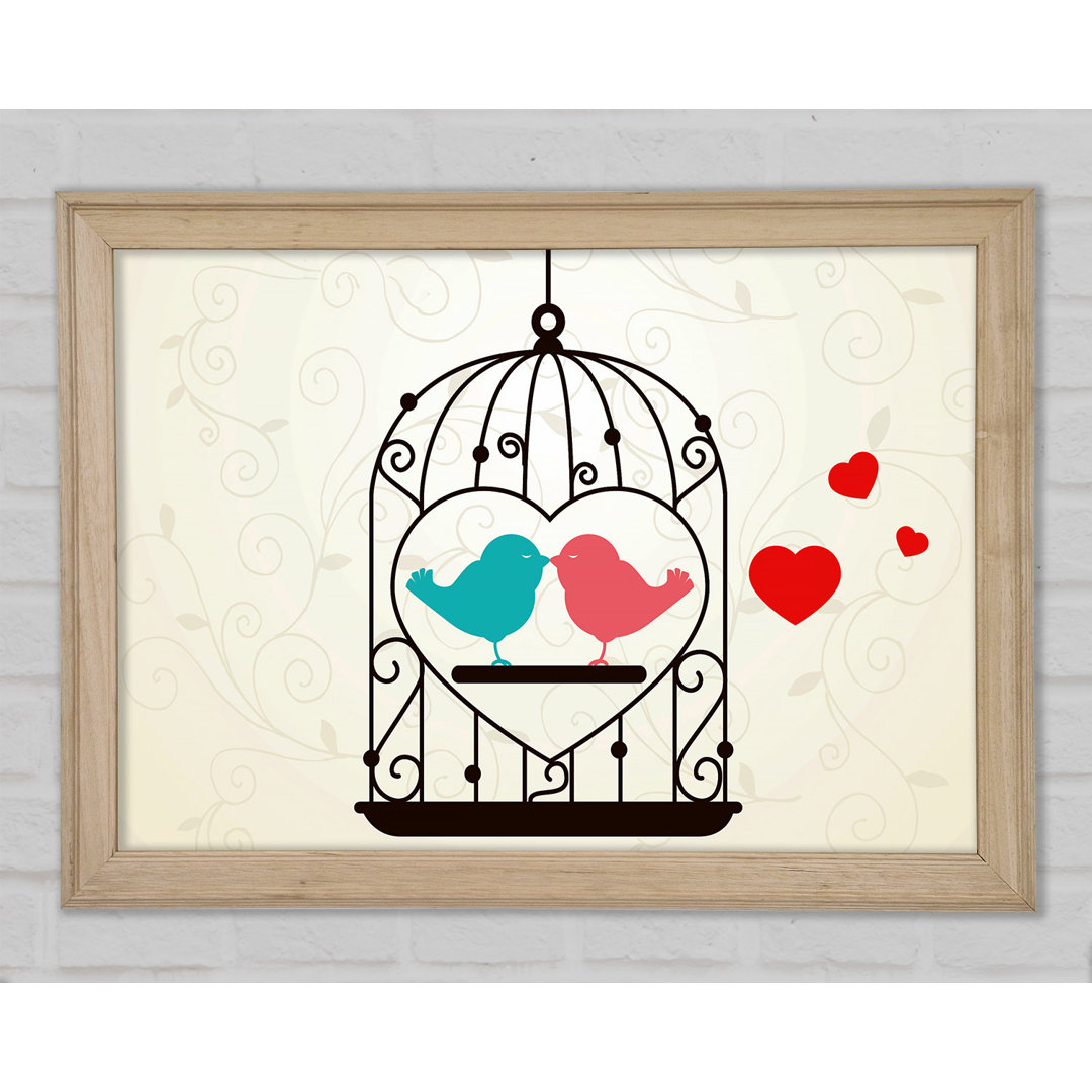 Gerahmtes Wandbild Love Birds