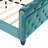 Elowen Glam Velvet Upholstered Sleigh Bed With Wingback Headboard & Scroll Footboard-120419249-120419248