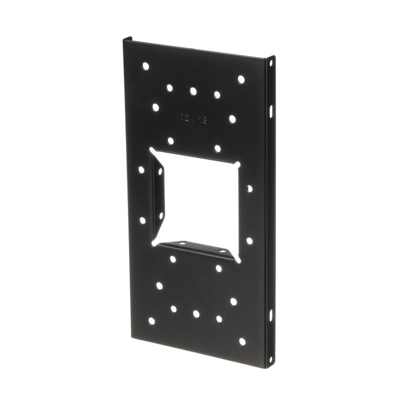 Galvanized Steel Mailbox Mounting Board, Black