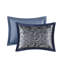 Ensemble complet de literie pour draps en coton très grand confort bleu marine moderne