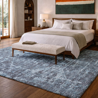 Tapis tribal Premium à poils longs lavable à la machine ADS41