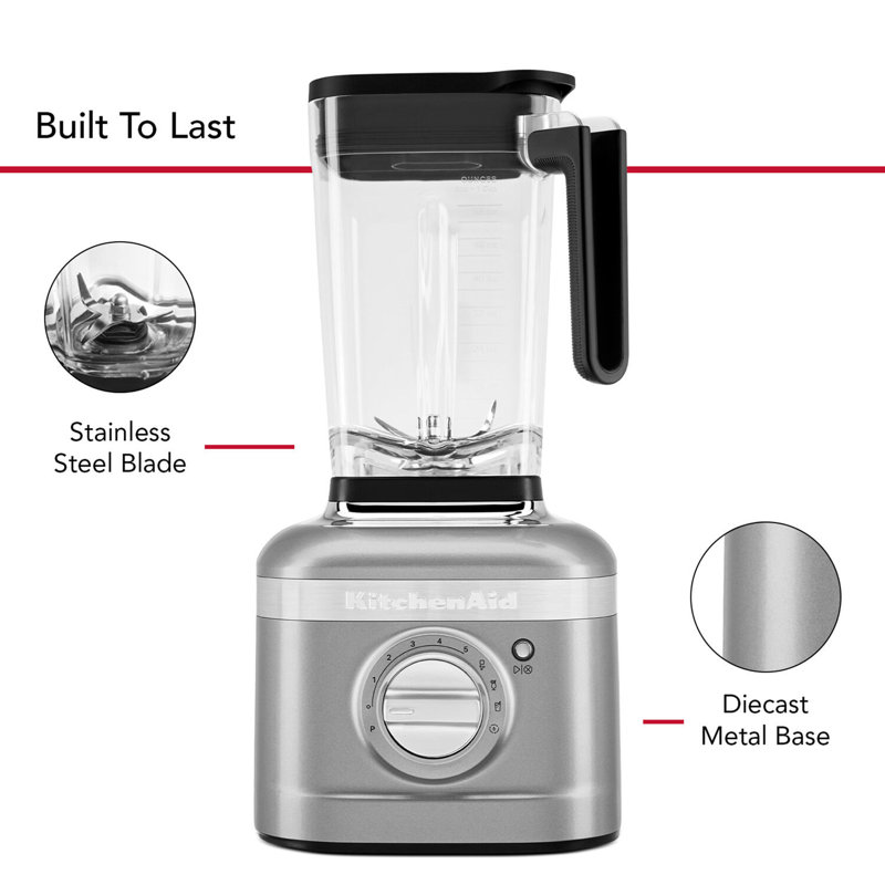 K400 Variable Speed Blender with Tamper, Contour Silver, Contour Silver