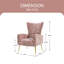 Fauteuil d'appoint rembourré en velours-84552759