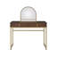 Bureau de coiffeuse en bois avec miroir