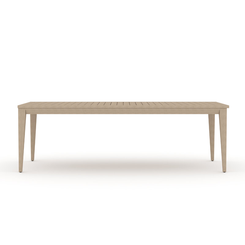 Sherwood Outdoor Teak Dining Table, Washed Brown