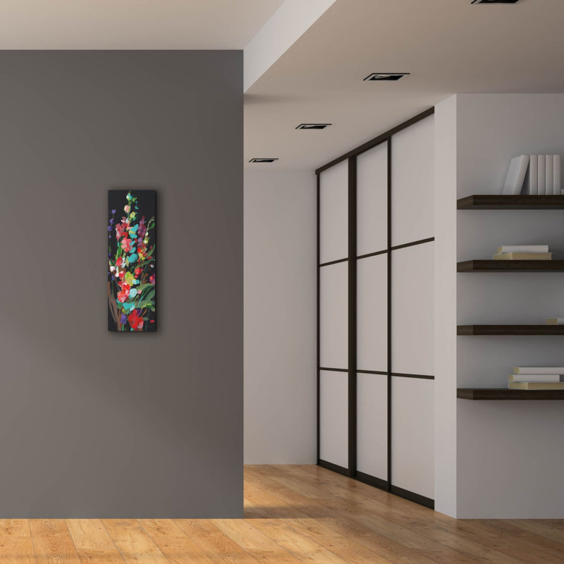 «Brightness Flowering Panel 2» par Danhui Nai, art mural sur toile, H 36 po x l 12 po