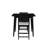 Aniek 3PC Upholstered Counter Set Black