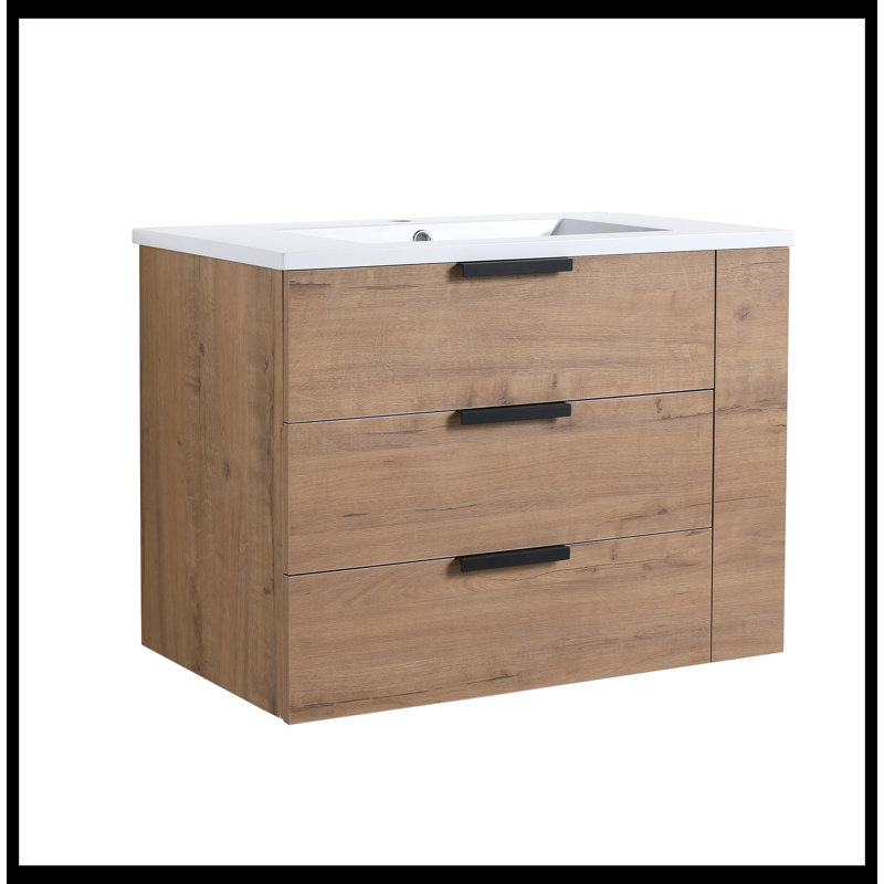 Meuble-lavabo simple 30 po avec plateau Devyansh
