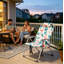 Chaise de plage portative à sac à dos imprimé flamant rose, chaise de plage pliante inclinable en aluminium avec appui-tête et pochette de rangement latérale pour terrasse et camping en plein air.