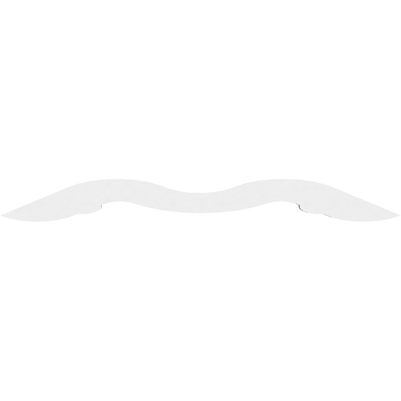 Midway Architectural Grade PVC Gable, 7.5" H x 36" W x 1" D, 5/12