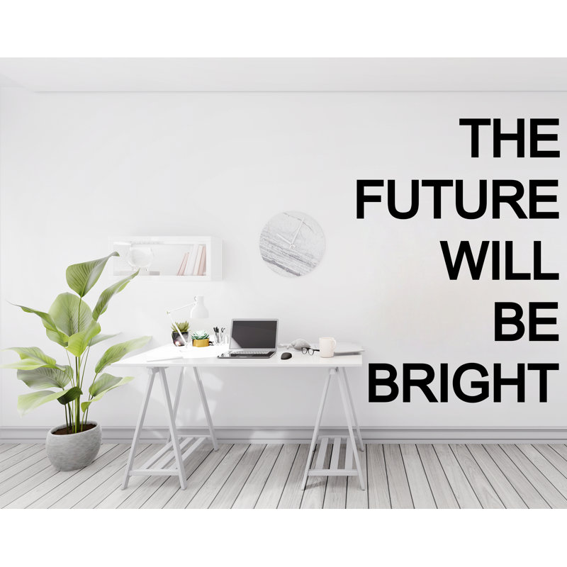 Autocollant décoratif «The Futur Will Be Bright» pour employé de bureau, autocollant de motivation inspirant travail d'équipe