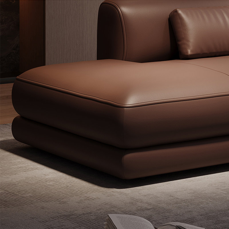 Chaise longue moderne, confortable et simple, Café, Orienté à droite