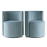 Velvet Upholstered Barrel Accent Chairs with Casters