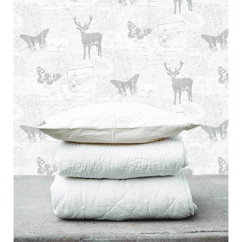 Han 10m x 53cm Matte Wallpaper Roll, Light Grey