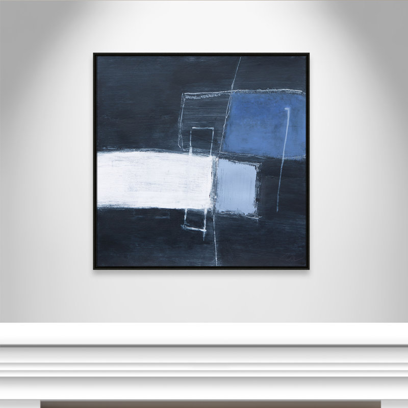 Collection Luxe Slate Blue «Luxe Slate Blue - Square Version» par Casa Fine Arts, Espresso, H 37,5 po x l 37,5 po