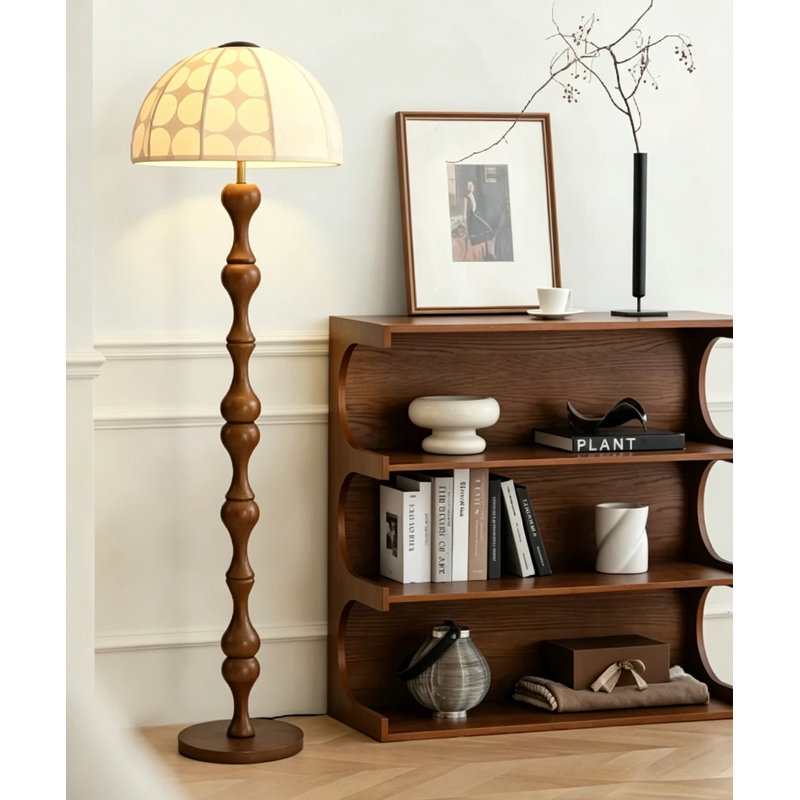 62.2 " Traditional Floor Lamp, Nut-brown