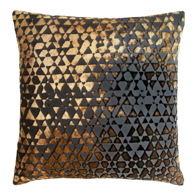 Triangles Square Velvet Pillow Cover & Insert