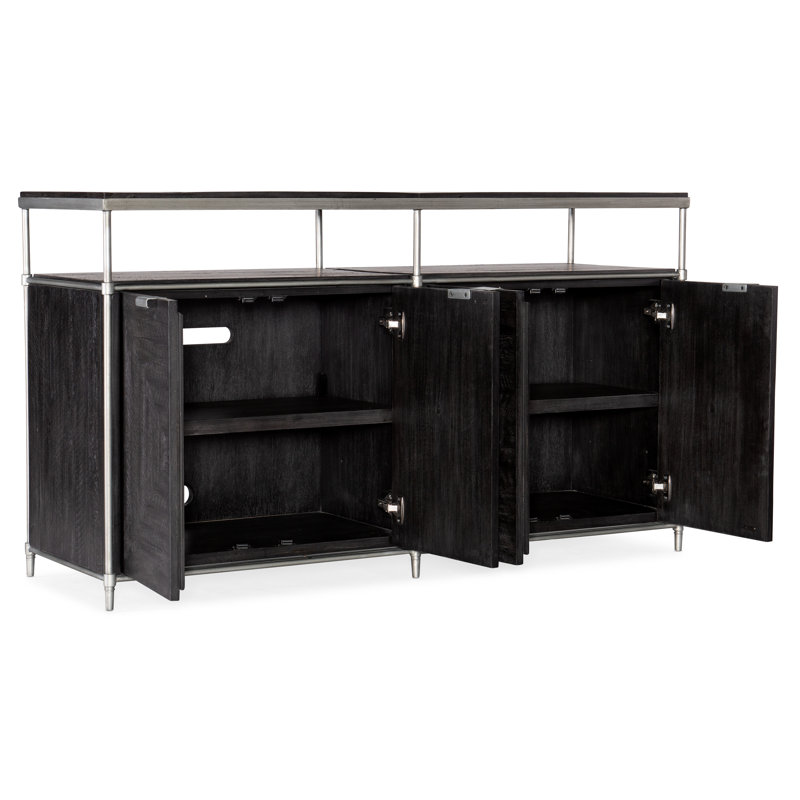 St. Armand Entertainment Console, Black/Silver