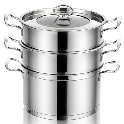 Costway 9.8 Quarts Stainless Steel Steamer Pot