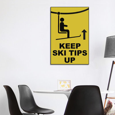 Ski Tips by Vintage Apple Collection - Wrapped Canvas Print