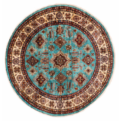 Tapis turquoise Ahmyra 180 cm x 178 cm