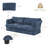 Isabella 98.4" Chenille Upholstered 3-Seater Sofa-1414614335