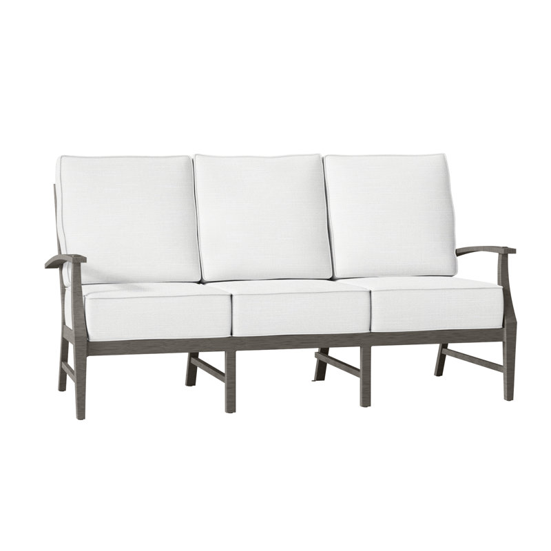 Croquet Aluminum Sofa - Slate Gray, Slate Gray, Rollo Lace, Welt