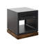 Table de bout Nora 22 po, aucun assemblage requis, finition noire et whisky-500910379-500910377