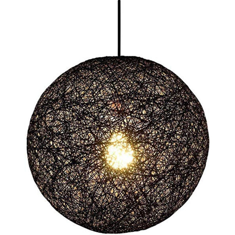 Luminaire suspendu géométrique 1 lumière Croftshire, Noir, H 65 po x l 16 po x P 16 po