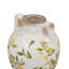 Vase en céramique 6,7 x 6,7 x 8,7 po avec motif jaune citron et petites poignées