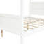 Grand lit à baldaquin, blanc. Tête de lit et fonction. Support à lattes pour une utilisation durable. Design moderne. Option de rangement. Construire. L 83,9 po x l 62,7 po x H 74,8 po. Capacité de 500 lb. Lit blanc facile à assembler