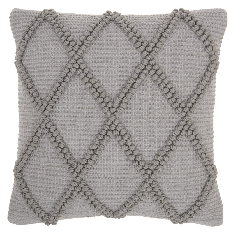  Housse de coussin carré et insert, Gris clair
