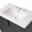 Meuble-lavabo 30 po avec lavabo en céramique et tiroirs pleine extension | Glissières à fermeture en douceur, conception cannelée, vert-1960297154