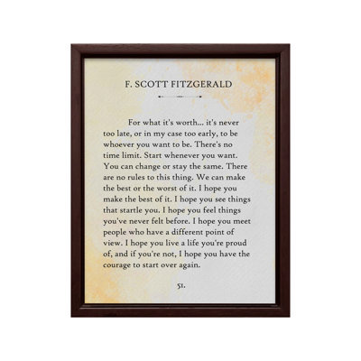 F. Scott Fitzgerald - Pour ce qu'il vaut