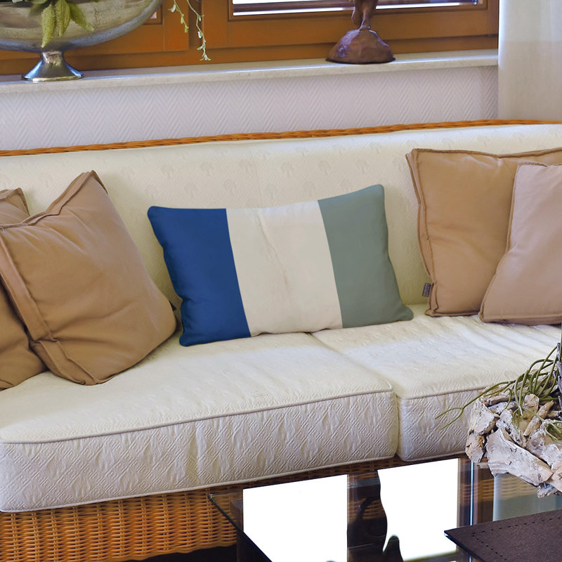 Housse de coussin lombaire Atlanta, Dallas, Bleu ciel foncé / Gris