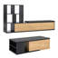 Meuble télé extensible avec tablettes à 3 niveaux et plateau coulissant pour téléviseur de 110 po ou moins (ensemble de 2)-1720126016