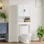 Armoire de rangement au-dessus de la toilette avec tablette réglable et tablette ouverte