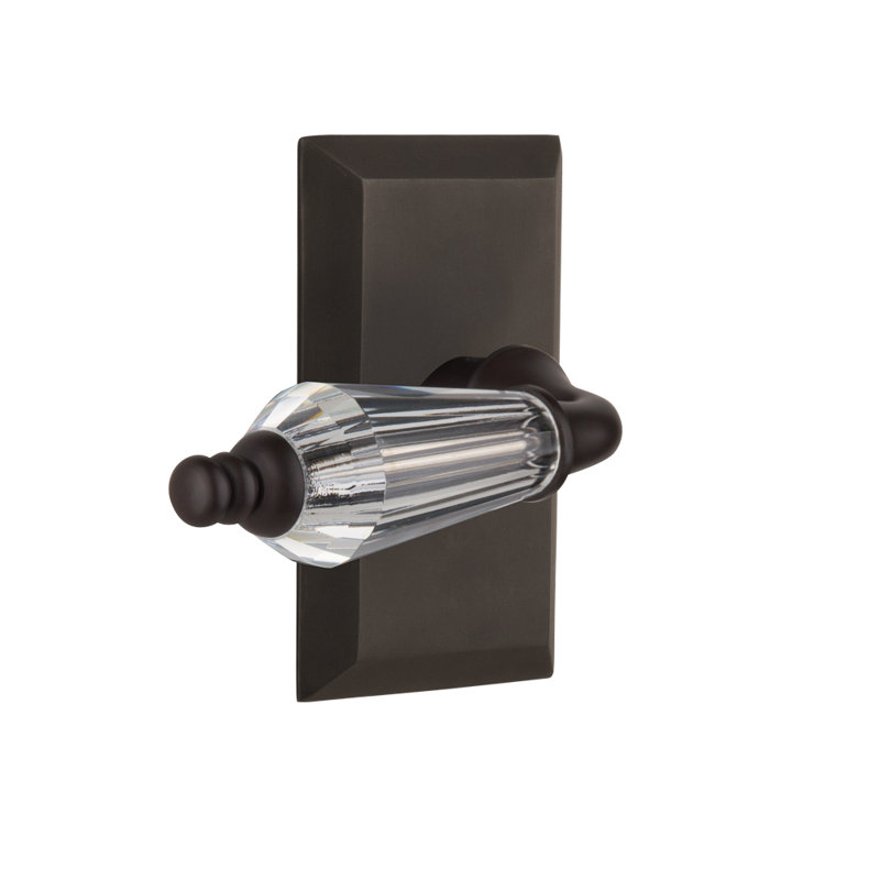 Studio Plate Privacy (Bed & Bath) with Parlour Lever, Oil-Rubbed Bronze, 2.75"